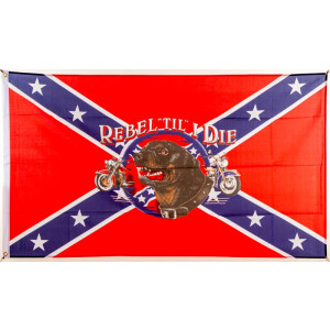 Flagge 90 x 150 : Südstaaten - Rebel till I die