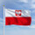 Premiumfahne Polen mit Wappen