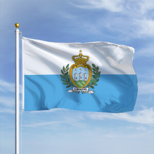 Premiumfahne San Marino mit Wappen