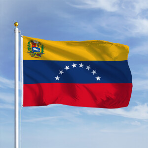 Premiumfahne Venezuela mit Wappen