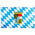 Flagge 90 x 150 : Bayern mit Wappen