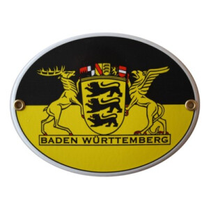 Emaille-Grenzschild Baden-Württemberg 11,5 x 15 cm