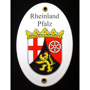Emaille-Grenzschild Rheinland-Pfalz 10 x 15 cm
