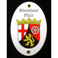 Emaille-Grenzschild "Rheinland-Pfalz" 10 x 15 cm