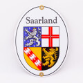 Emaille-Grenzschild Saarland 10 x 15 cm
