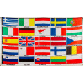 Flagge 90 x 150 : Europa 25 Länderflaggen mit Schrift