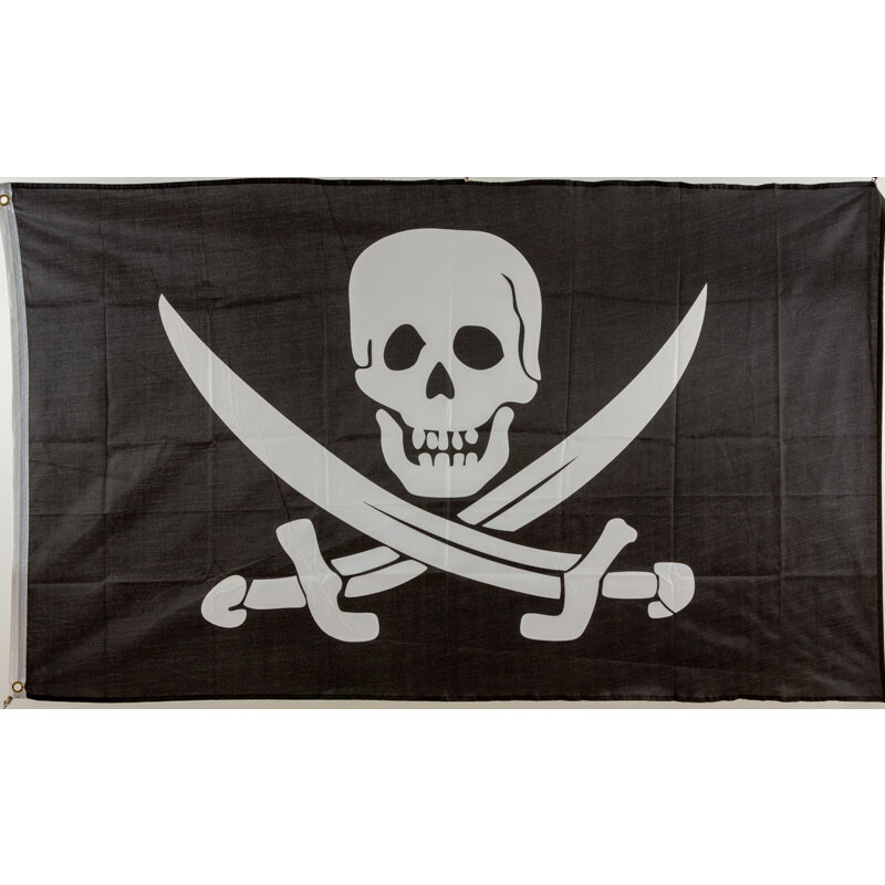 Pirat Säbel Messer Augenklappe Tuch Totenkopf Flagge Fahne Hissflagge 168 # 