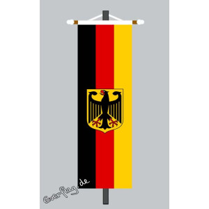61cm 0140319 Fahne Flagge Deutschland mit Adler 30x45cm mit Holzstab H. 