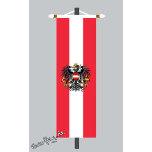 Banner Fahne Oesterreich mit Wappen