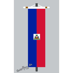 Banner Fahne Haiti mit Wappen