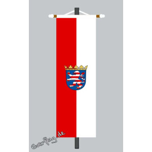 Banner Fahne Hessen mit Wappen