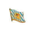Flaggen-Pin vergoldet Bayern mit Wappen