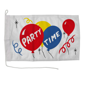 Motorrad-/Bootsflagge 25x40cm: Party Time