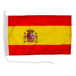 Motorrad-/Bootsflagge 25x40cm: Spanien mit Wappen