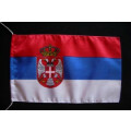 Tischflagge 15x25 : Serbien mit Wappen