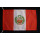 Tischflagge 15x25 Peru mit Wappen