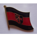Flaggen-Pin vergoldet : Sudetenland mit Wappen