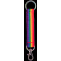 Regenbogen Schlüsselband mit Karabinerhaken und Ring 11cm...