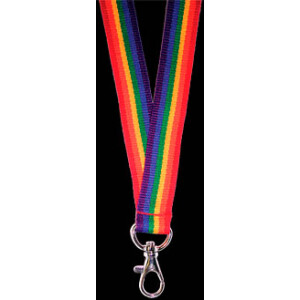 Regenbogen Halsband mit Karabinerhaken 45cm lang